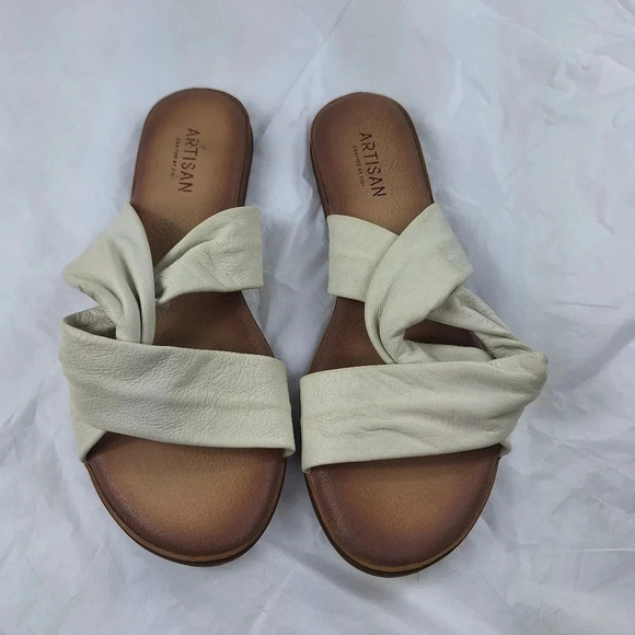 ARTISAN Crafted By Zigi Womens Leather Enida Off White Sandals Size 10 - Picture 3 of 10